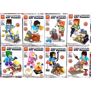 ชุดตัวต่อ No 33058 มายคราฟ Minecraft My World Minifigures 8 แบบ ji