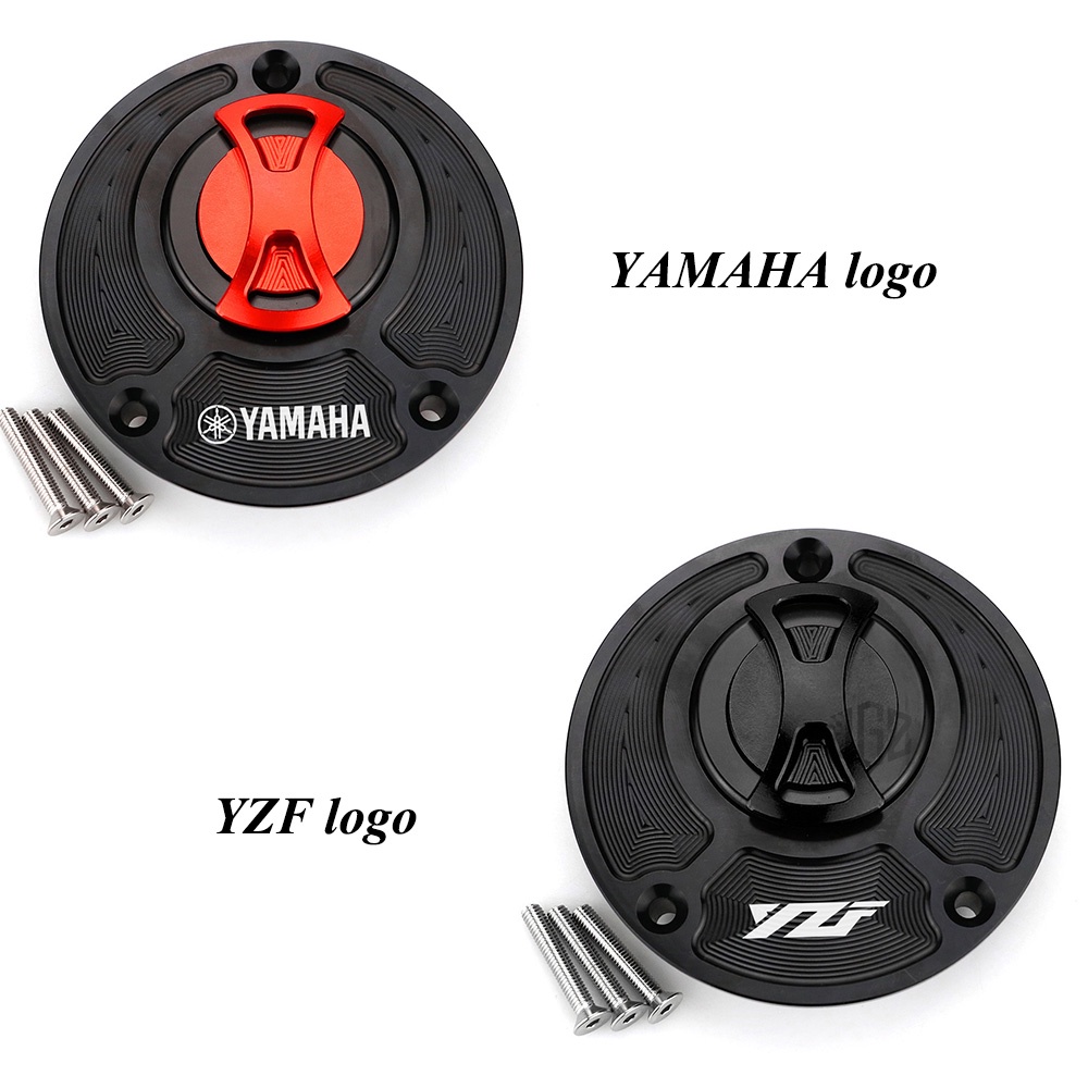 ฝาครอบถังน้ํามันเชื้อเพลิงสําหรับ Yamaha Yzf R1 R3 R6 R15 R25 V-MAX MT-07 FZ-09 FAZER FZ1 FZ6 Motorcycle Fuel Gas Cap Tank Keyless Twist Off  Fuel Oil Tank Cap Cover Decorate Guard Protector  ฝาถังน้ำมันแต่ง ราคา ถูกที่สุด ดีลบีเคเค แกลเลอรีภาพที่ 3