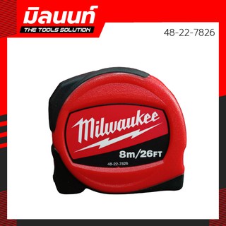 ตลับเมตรรุ่น RED 8 เมตร/26 ฟุต Milwaukee 48-22-7826