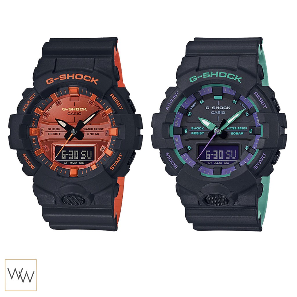 ของแท้ นาฬิกาข้อมือ G-Shock GA-800BR-1ADR & GA-800BL-1ADR รุ่นสีพิเศษ ประกัน CMG