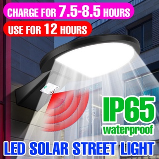 โคมไฟติดผนัง Led 50W พลังงานแสงอาทิตย์ กันน้ํา P65 สําหรับสวนกลางแจ้ง