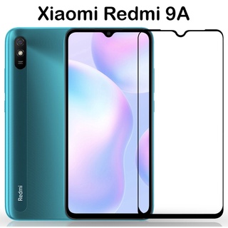 ฟิมกระจก ฟิล์มกระจกนิรภัย ฟิล์มเต็มจอ For Xiaomi Redmi 9A ใส่เคสได้ ฟิล์มขอบดำ ส่งจากไทย