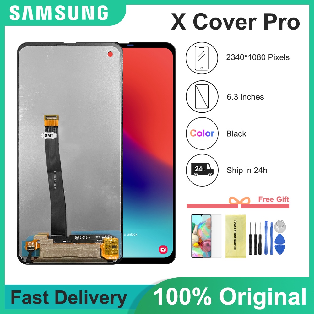 สําหรับ Samsung Galaxy X Cover Pro G715FN G715 SM-G715F จอแสดงผล LCD Touch Screen Digitizer Assembly