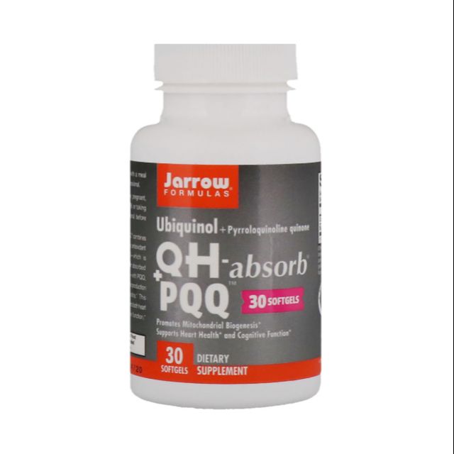 🇺🇸Jarrow Ubiquinol​ (CoQ10​ 100mg)​ ​QH​ absorb-PQQ 10mg,​ 30softgels❇️ของแท้จากUSA ❇️conceive elevi