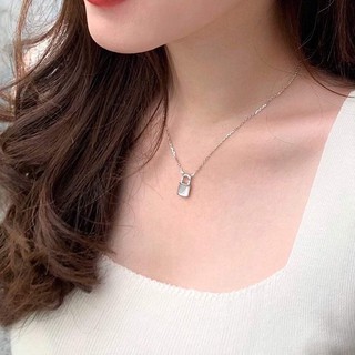 Winterwinter Jewelry Silver925 : เครื่องประดับเงินแท้ เงินแท้925 สร้อยเงินจี้รูปแม่กุญแจประดับเปลือกหอยมุก