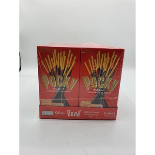 กูลิโกะ ป๊อกกี้ รสช็อคโกแลต บิสกิตแท่ง POCKY CHOCOLATE ขนาด 49 กรัม  x 10 กล่อง