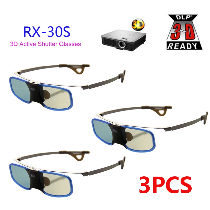vr แว่นตา：6cs Active Shutter 96144HZ Rechargeable 3D Glasses For Otama ...