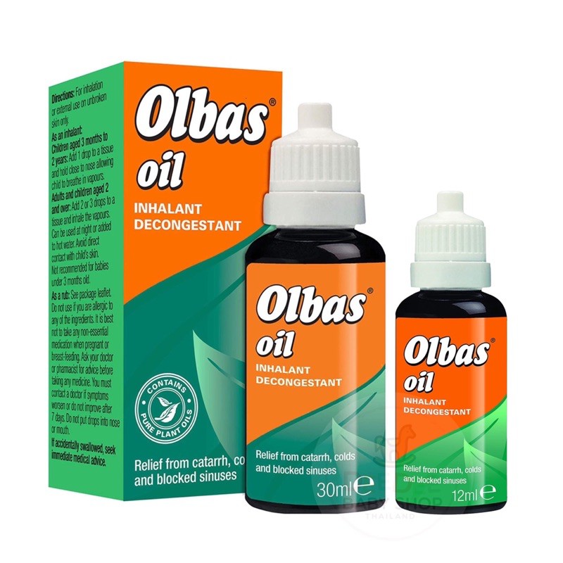 💯ของแท้💯 น้ำมันหอมระเหยลดอาการคัดจมูก Olbas Inhalant Decongestant Oil