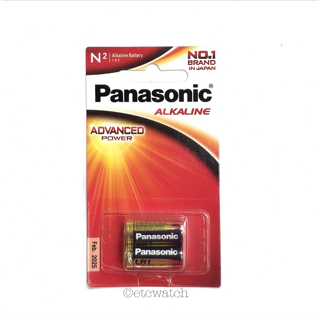 พร้อมส่ง> ถ่านอัลคาไลน์ Panasonic Alkaline Size N / LR1 แพค 2 ก้อน