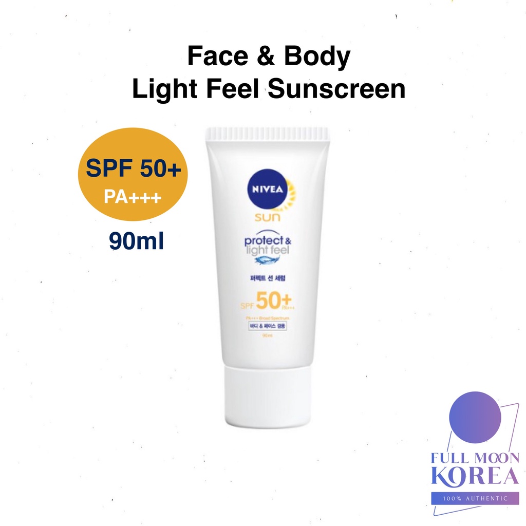 [Nivea] Face Sunscreen SPF 50 Protect & Light Feeling Suncream 90ml /จัดส่งจากเกาหลี