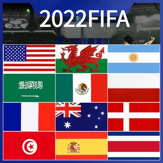 ธงชาติฟุตบอล FIFA 32 ธง ขนาด 90x150 ซม. อเนกประสงค์ สําหรับตกแต่งบ้าน บาร์ 2022