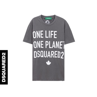 [S-5XL]Dsquared2/d2 power ONELIFE เสื้อยืดลําลอง ผ้าฝ้าย พิมพ์ลายตัวอักษร สโลแกน สําหรับผู้ชาย