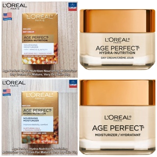 LOreal® Age Perfect Hydra-Nutrition Nourishing Moisturizer Day Cream For Mature, Very Dry Skin ลอรีอัล เดย์ ครีม