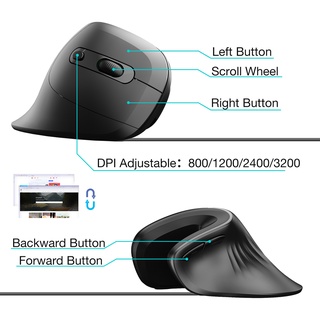 Jsy-11 เมาส์แนวตั้ง แบบใช้สาย ออกแบบตามสรีรศาสตร์ DPI ปรับได้ 800-1200-2400-3200