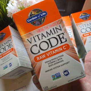 ✨️พร้อมส่ง✨️Garden of Life - Vitamin Code Raw Vitamin C 500mg, 120 Capsules