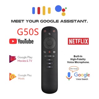 G50S GoogleเสียงAirเมาส์ไร้สายสมาร์ทAndroid Tv Universal 2.4G USB Wireless IRการเรียนรู้การควบคุมระยะไกลสำหรับYoutube