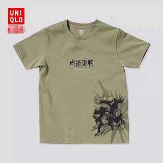 เสื้อยืดใหม่ 2022Uniqlo เสื้อยืดลําลองสําหรับผู้ชาย / ผู้หญิงแขนสั้นคอก ลม ( Curse Back To War Comics Ut ) 441495L XL  X