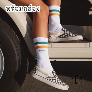 รองเท้า VANS Slip On Classic Checkerboard Black/Off White  🌵🌈🚦🧯สินค้าพร้อมกล่อง  สีครีม