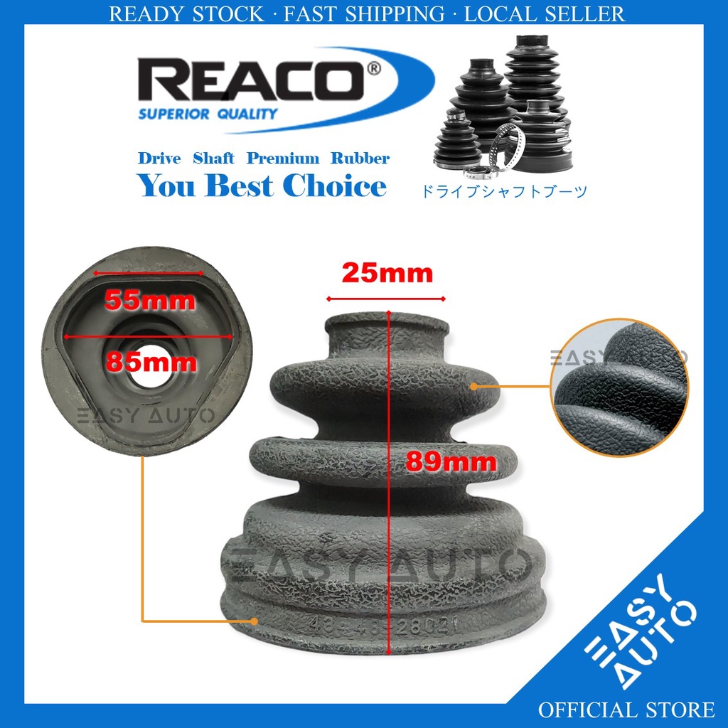 Toyota Estima TCR10 TCR11 TCR21 TCR20 Harrier SXM10 SXM11 25mm - 85mm Reaco Drive Shaft Boot In 4344