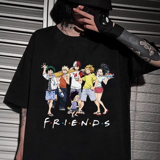 เสื้อยืดพิมพ์ลายprintingGILDAN เสื้อยืดแขนสั้น พิมพ์ลาย My Hero Academia Friends Shoto Todoroki Katsuki Bakugou Deku สํา