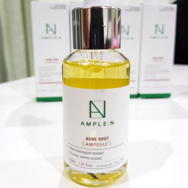 [ แท้ 💯] AMPLE N ACNE SHOT ampoule สูตรเฉพาะ สำหรับสิว ลดรอยแดง การ