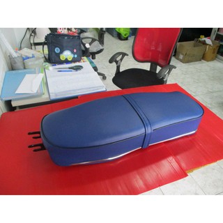 HONDA C92 CA92 C95 CA95 CA160 COMPLETE SEAT "BLUE" &amp; "CHROME" &amp; "BLACK" TRIM // เบาะ หนังพีวีซี สีน้ำเงิน ขอบเหล็ก