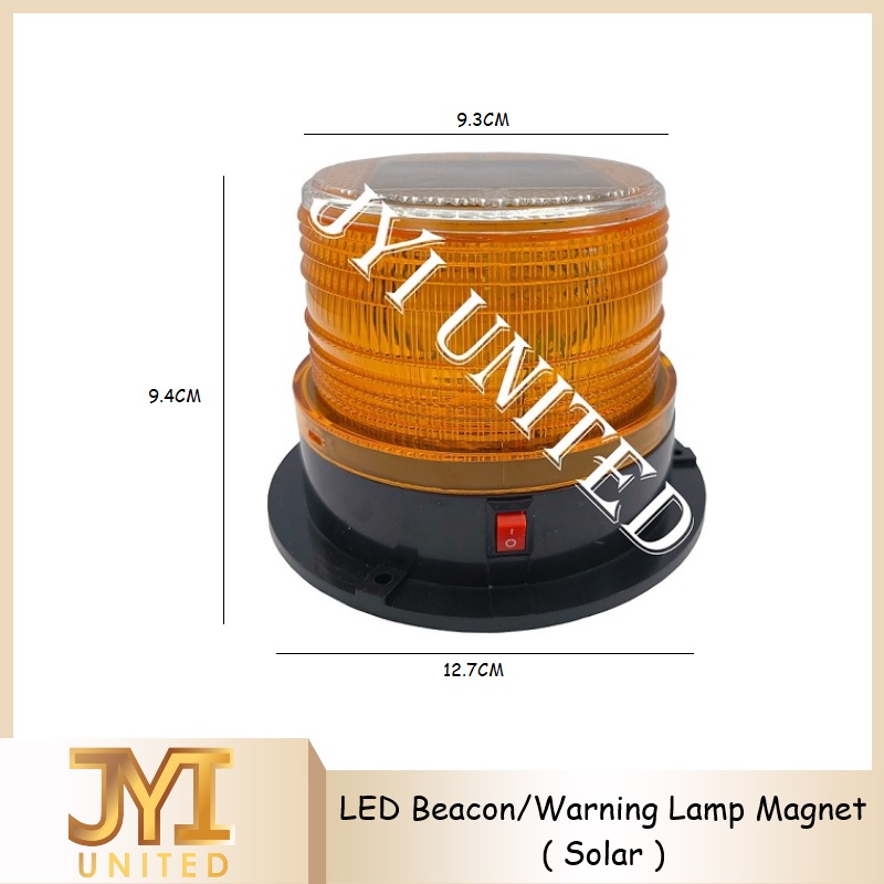 LED Solar Warning /Beacon Flash Light Beacon Lamp Red / Amber