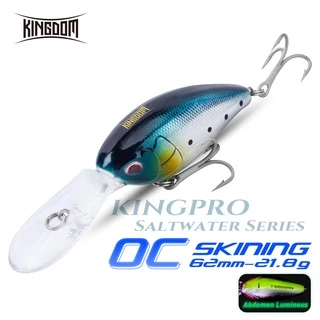 Kingdom OC-62 Crankbait Fishing Lure 62mm 21.8g Minnow Sinking & Floating Trolling Retrieving ประดิษฐ์ ABS Lure เหยื่อ Hard Wobblers ตกปลาทะเลเหยื่อตกปลาปลาคาร์พ