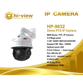 กล้องวงจรปิด Hiview รุ่น HP-9632 สินค้าของแท้รับประกันศูนย์ 3 ปี สามารถออกใบกำกับภาษีได้