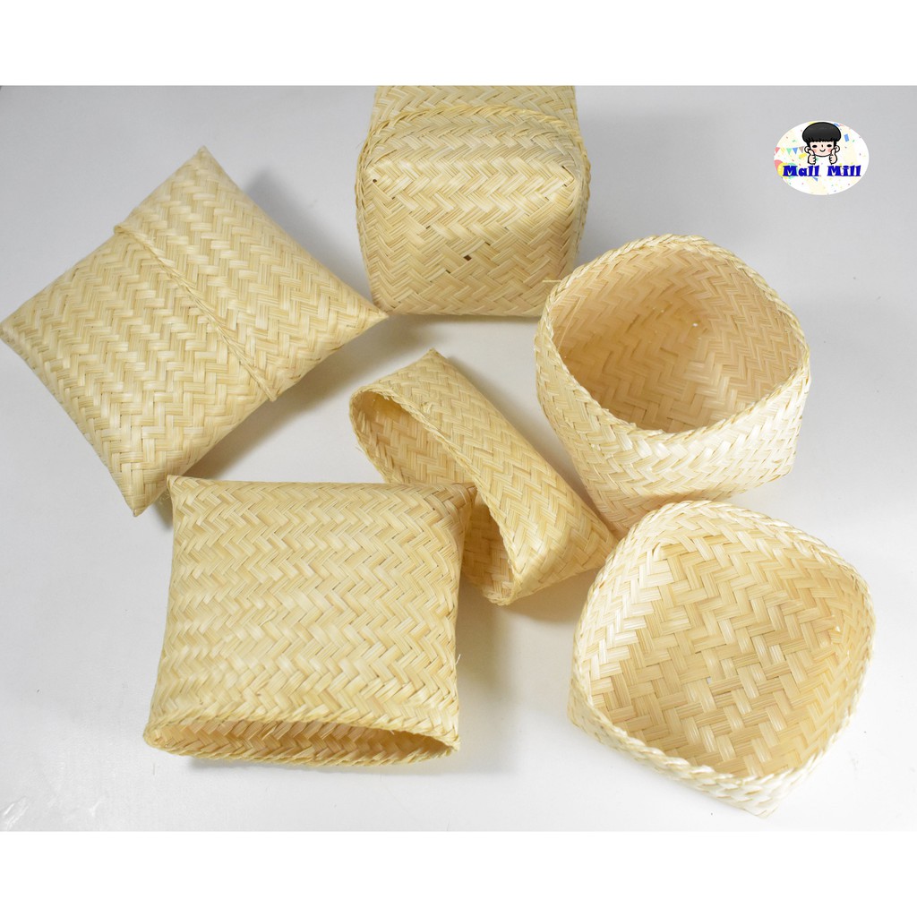 กระติ๊บ ข้าวเหนียว กล่องข้าว จักสาน ขนาดเล็ก ใส่ของชำร่วย กระติ๊บข้าวเหนียว กล่อง ไม้ไผ่