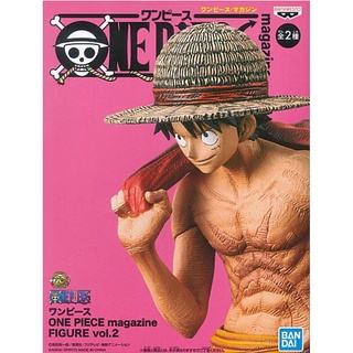 Luffy ของแท้ JP แมวทอง - Magazine Figure Banpresto [โมเดลวันพีช]