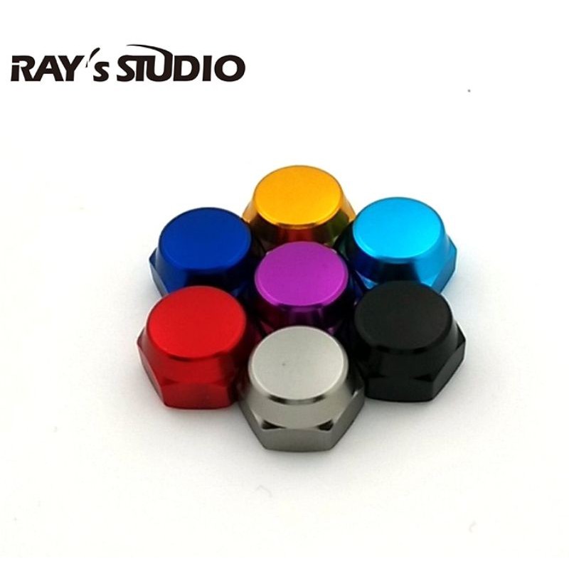น๊อตหัวเสา น๊อตแต่ง Ray's studio สำหรับแกน 5x8 Daiwa , Abu เกลียวขนาด 8-0.75