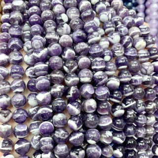 พลอย เชฟร่อน อเมทิสต์ Chevron Amethyst หินแห่งวิสัยทัศน์ เส้นยาว เกรด AAA