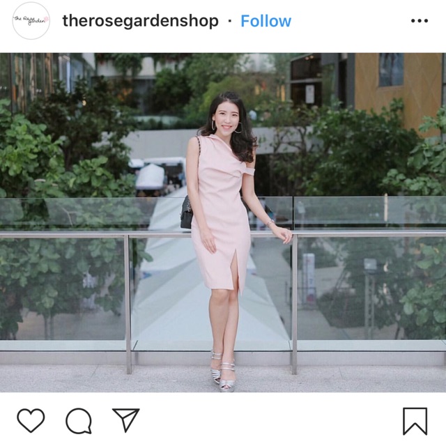 Used 2hr. The rosegardenshop SOS size S สี peach (ป้าย 1,790) ผ้าดีมีซับใน
