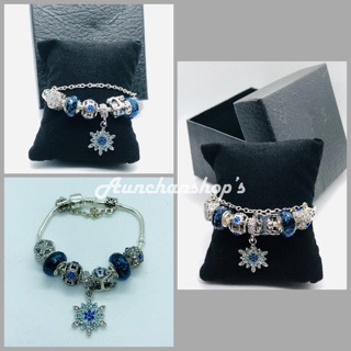 สร้อยข้อมือ Pandora จี้เกร็ดหิมะ Bracelets blue snowflake