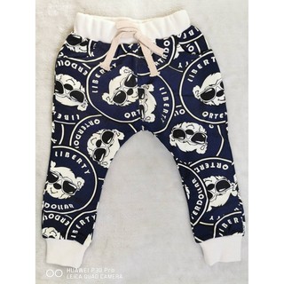 Babycity : กางเกงเอวยืด ลาย monkey สีกรม  size 90(1-2y)
