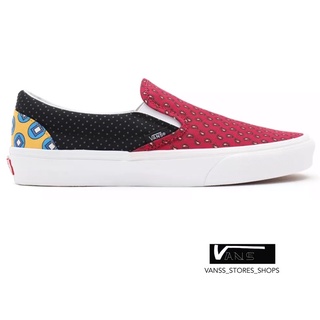 VANS SLIP ON TIE PRINT MIX BLACK MULTI SNEAKERS สินค้ามีประกันแท้