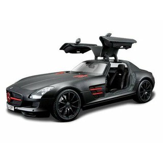 รถโมเดลคันหรู Maisto-31389 Mercedes Benz SLS AMG ประตูปีกนกและหน้ารถเปิดได้ 1:18