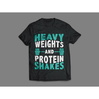 เสื้อยืด ผ้าฝ้าย พิมพ์ลายโปสเตอร์ HEAY WEIGHTS GYM DTG FAipca13IGaohn22 สําหรับผู้ชายSize S-5XL