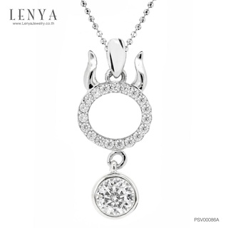 Lenya Jewelry จี้สัญลักษณ์ Zodiac ประจำราศีพฤษก ความมั่นคงและหนักแน่น บนตัวเรือนเงินแท้ชุบทองคำขาวแท้