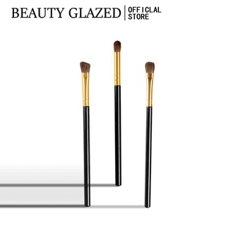 Beauty Glazed ชุดแปรงแต่งหน้าอายแชโดว์ 3 ชิ้นอุปกรณ์แต่งหน้า