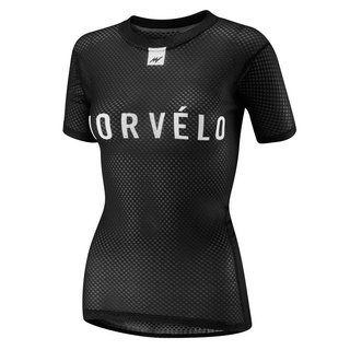 Cbox 21SS Morvelo เสื้อยืดลําลองสําหรับสตรีแขนสั้นทรงสลิมฟิตไม่มีซิป