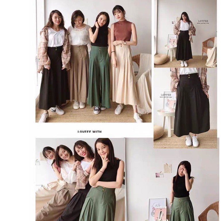 🌈พร้อมส่งจากไทย🍀 กางเกงคาร์โก้ สไตล์เกาหลี 💗เอวฟรีไซต์ยางยืด👚 กระเป๋าใช้งานได้จริง 🎀 ผ้าไม่บาง💗กางเก