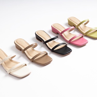 Guita sandals รองเท้าส้นสูง1นิ้ว แบบสวม พื้นนุ่ม กดสั่งได้เลยค่ะ (Wila shoes)