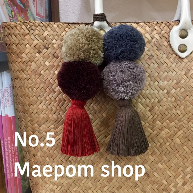 พู่ห้อยกระเป๋า ลูกปอมปอม4สี - รูปที่ 4