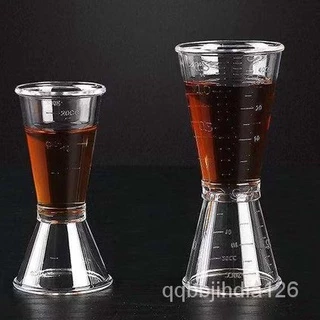 จิ๊กเกอร์ จิกเกอร์ พลาสติก แก้วตวงน้ำเชื่อม ถ้วยตวงเหล้า Plastic Jigger[MANCAFE]