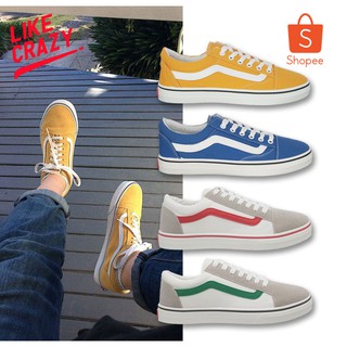 โปรแถมฟรีเพิ่ม 🔥ขายดี 🔥 รองเท้าผ้าใบผู้ชาย  7สี 7แนว ทรงOLD SKOOL พร้อมจัดส่ง !!!