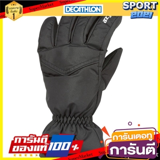 ถุงมือใส่เล่นสกีลงเขาสำหรับผู้ใหญ่รุ่น 100 (สีดำ) 100 adult downhill skiing gloves - black