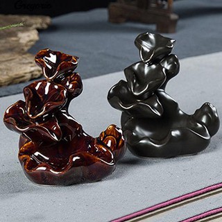 Gregorio ผู้ถือธูป Incense สไตล์จีนมินิภูเขา Stream Ceramic Incense Burner Censer