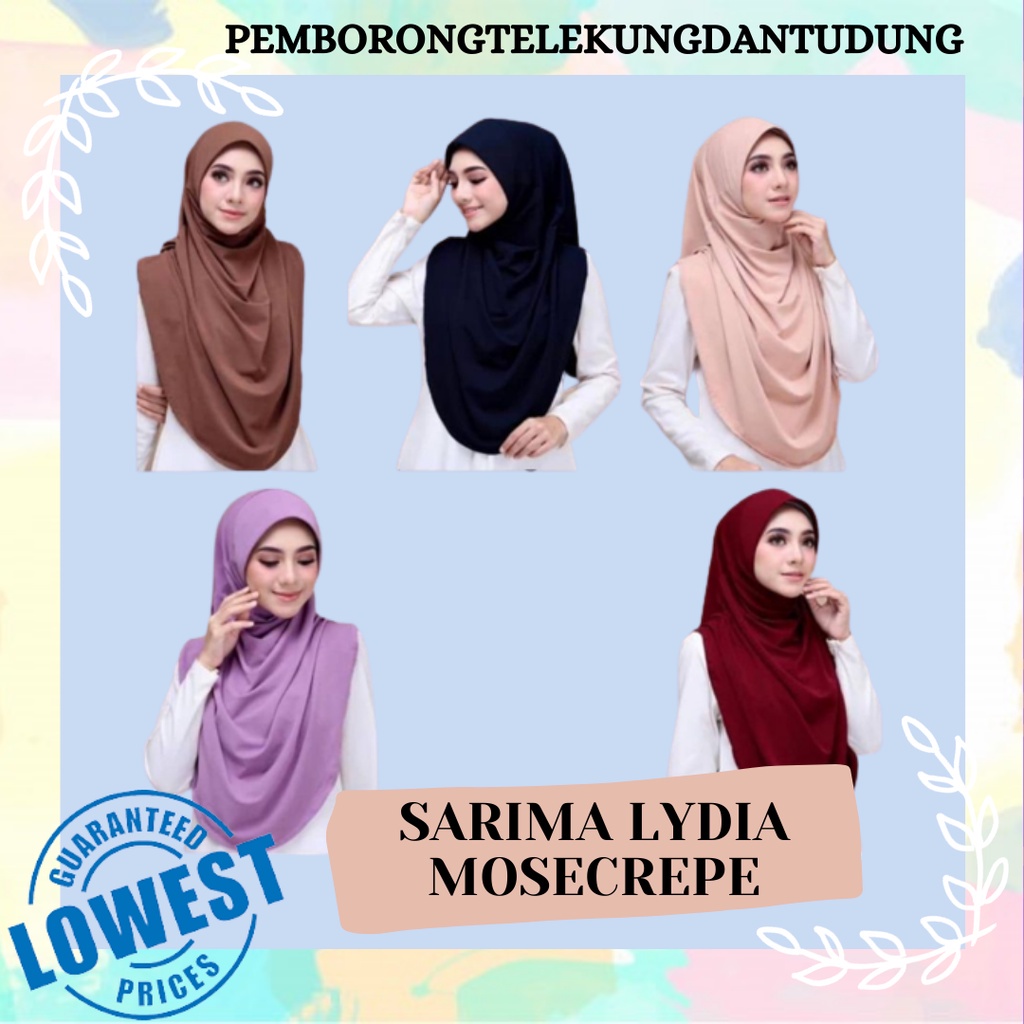 [RM10] SARIMA LYDIA MOSECREPE / TUDUNG SARUNG LYDIA AWNING SCUBA